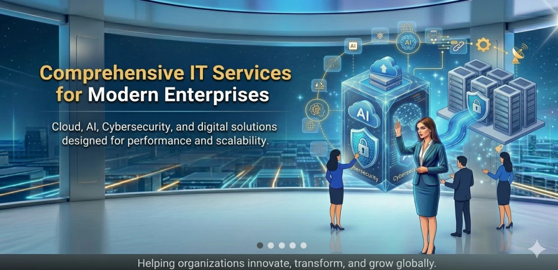 Cloud, AI, Cybersecurity, and digital solutions designed for performance and scalability.